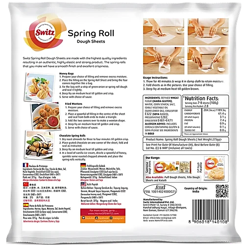 Switz Spring Roll Sheets - 6X6, 2x40 pcs Multipack - Image 2