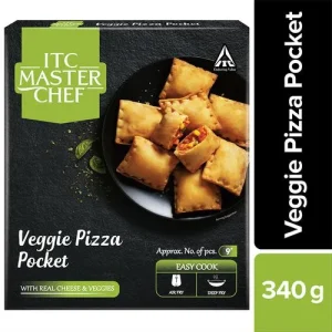 Master Chef Veggie Pizza Pocket - Veg Frozen Snack, Ready To Cook, 340 g