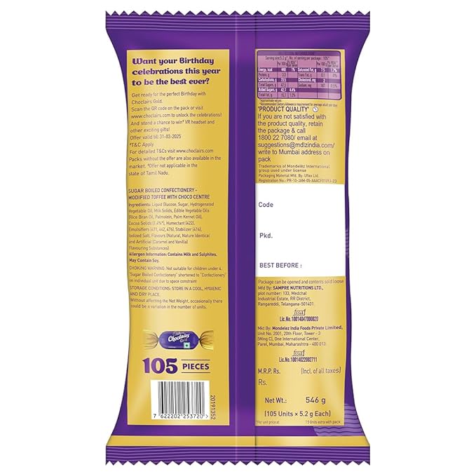 Cadbury Choclairs Gold Candy - Image 2