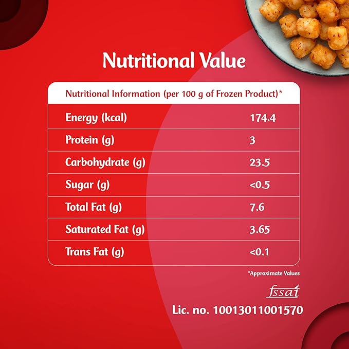 McCain Crunchy Potato Nuggets - Chilli Garlic Potato Bites, 700 g - Image 2