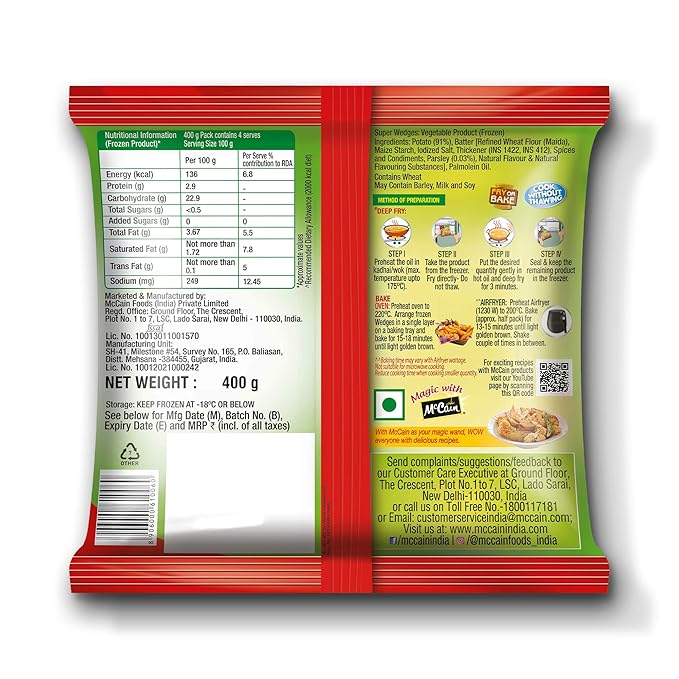 McCain Crispy Herb Coated Potatoes - Super Wedges, 400 g Pouch - Image 5